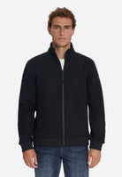 Sweater Full Zip Stand Up Collar Bonded Knit