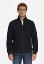 Sweater Full Zip Stand Up Collar Bonded Knit