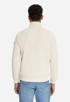 Sweater Full Zip Stand Up Collar Bonded Knit