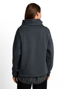 Scuba Sweatshirt mit Wasserfallkragen