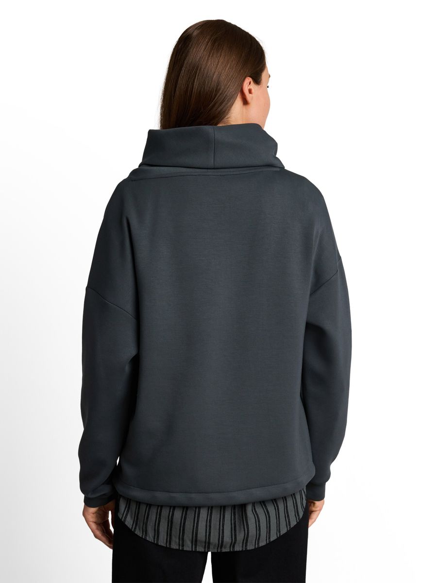 Scuba Sweatshirt mit Wasserfallkragen