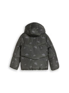 Puffer-Jacke mit Ufo-Print