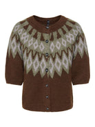ONLREYKJA SS FAIR ISLE O-NECK CARDI KNT