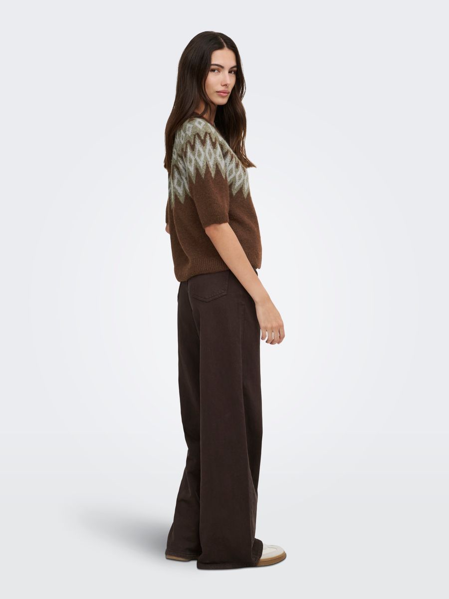 ONLREYKJA SS FAIR ISLE O-NECK CARDI KNT