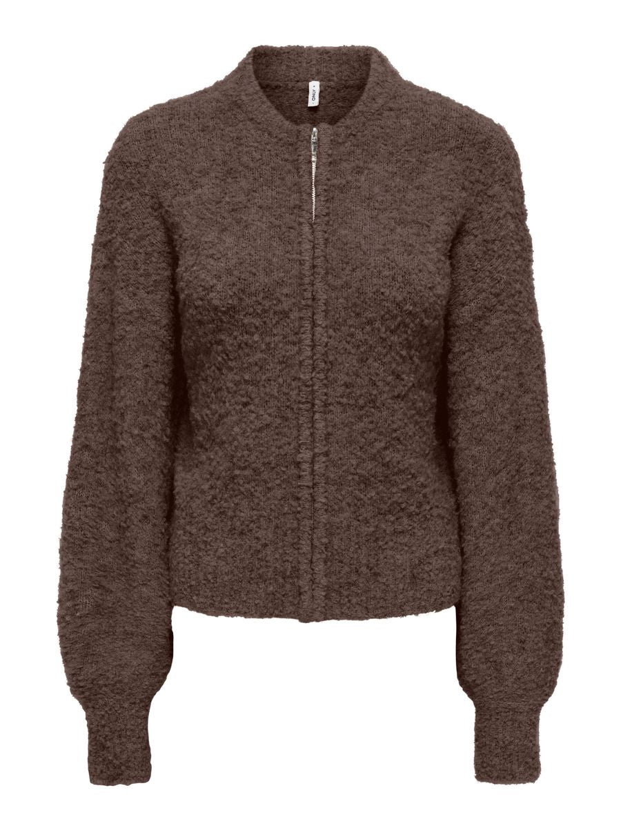 ONLBOUBLE LS O-NECK ZIP CARDIGAN KNT