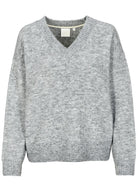 Fuzzy V-Neck Pullover