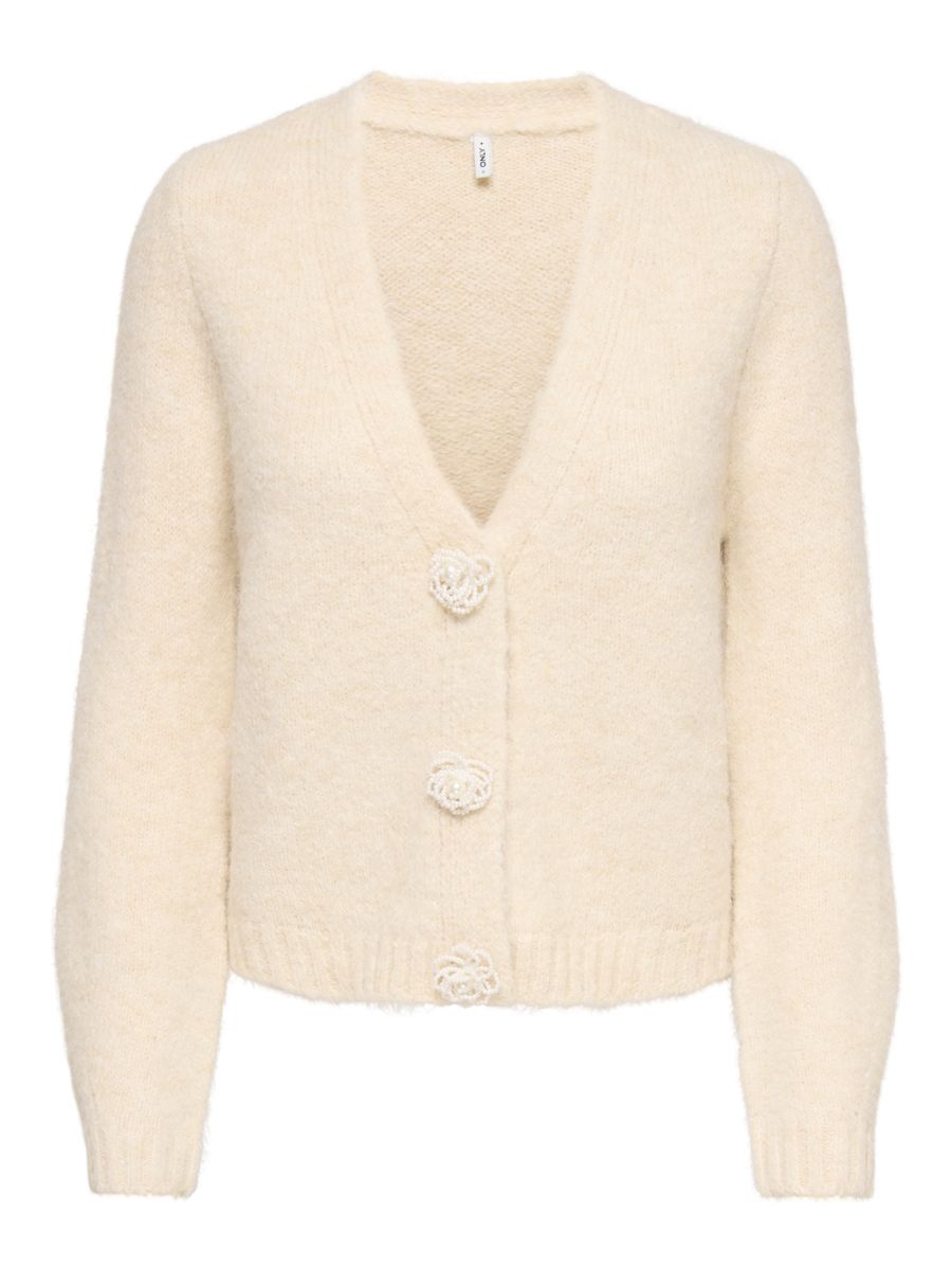 ONLZAGGIE LS BUTTON V-NECK CARDI KNT