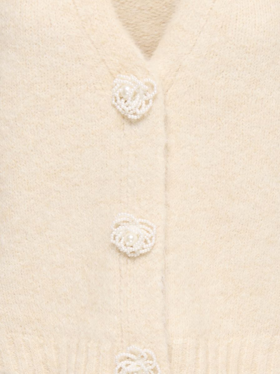 ONLZAGGIE LS BUTTON V-NECK CARDI KNT
