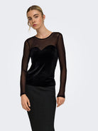 ONLSMOOTH L/S MESH MIX TOP BOX JRS