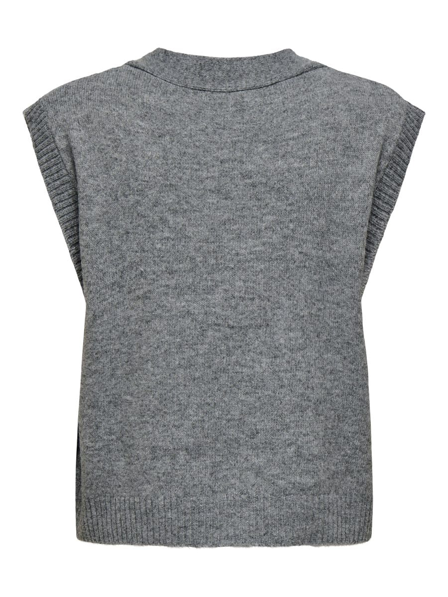 JDYSUPER S/L V-NECK VEST KNT NOOS