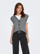JDYSUPER S/L V-NECK VEST KNT NOOS
