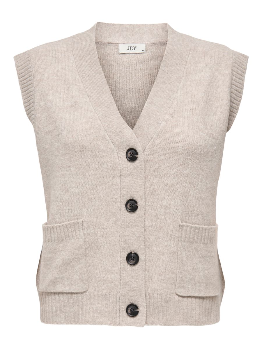 JDYSUPER S/L V-NECK VEST KNT NOOS