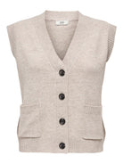 JDYSUPER S/L V-NECK VEST KNT NOOS