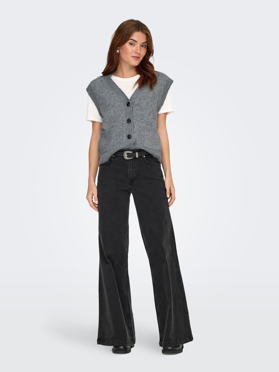 JDYSUPER S/L V-NECK VEST KNT NOOS