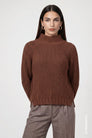 Strickpullover mit Stehkragen