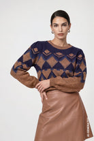 Strickpullover mit Jacquard Muster