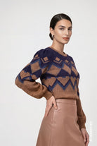 Strickpullover mit Jacquard Muster
