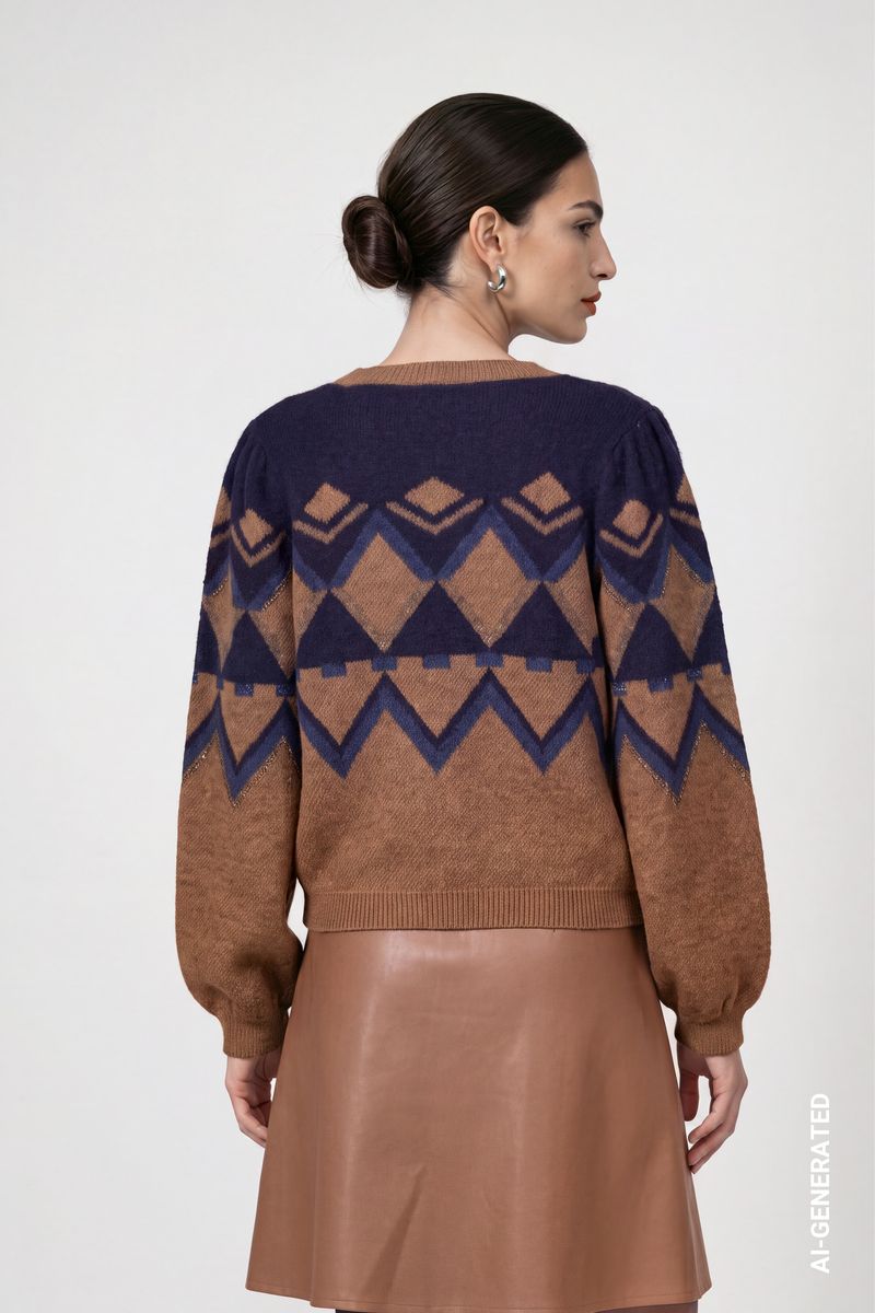 Strickpullover mit Jacquard Muster