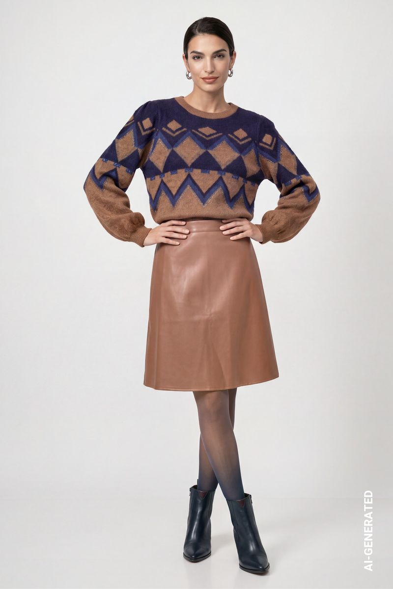 Strickpullover mit Jacquard Muster