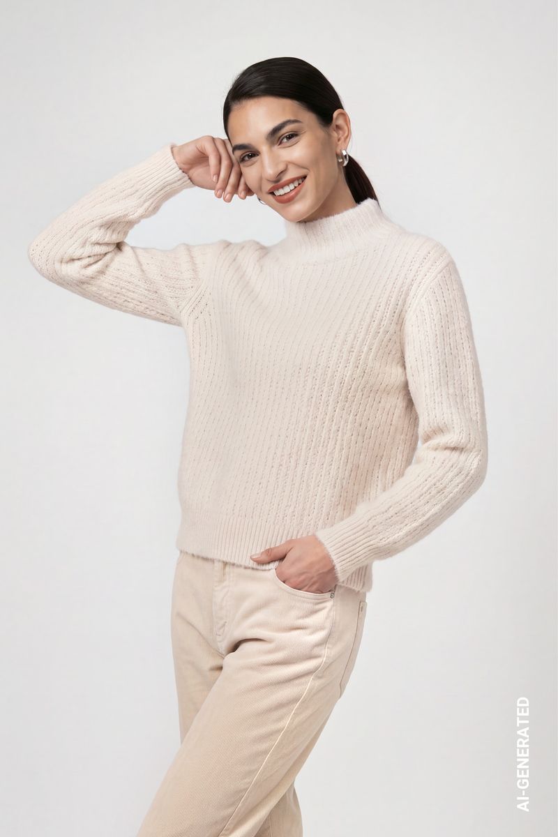 Strickpullover mit Struktur