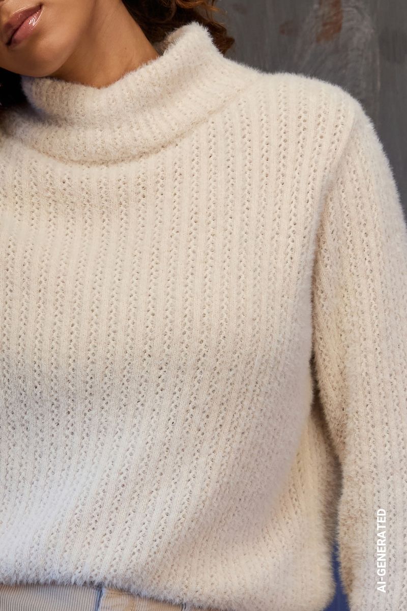 Strickpullover mit Struktur