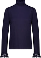 Rollkragenshirt mit Spitze