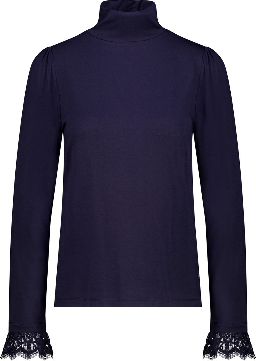 Rollkragenshirt mit Spitze