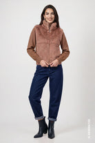 Strickjacke mit Kunstfell