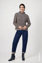 Strickpullover mit Fischgratmuster