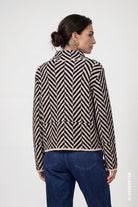 Strickpullover mit Fischgratmuster