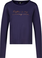 Langarmshirt mit Strassschriftzug