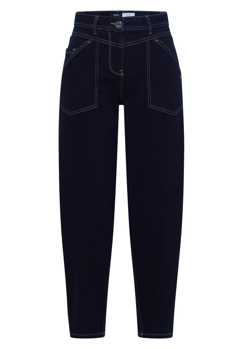 Barrel Leg Jeans mit Patch-Pockets
