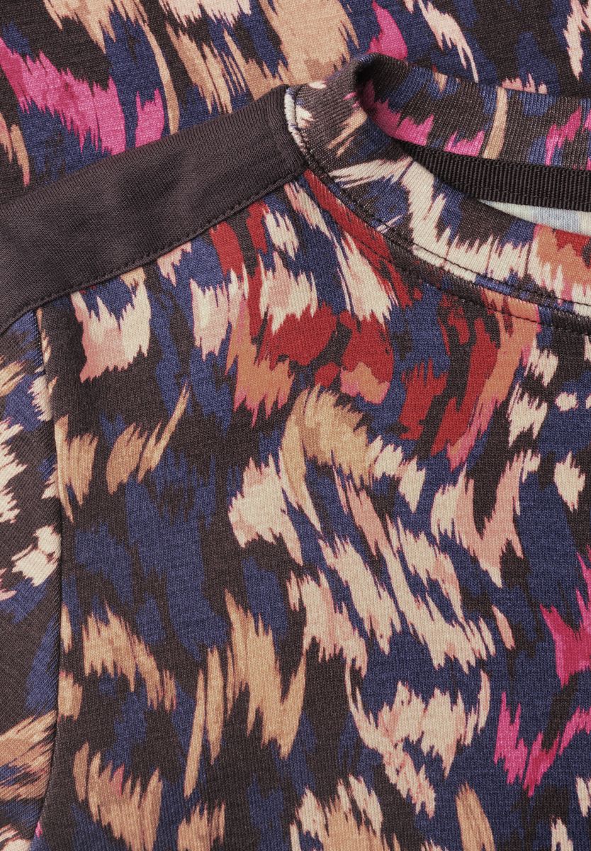 Langarm Shirt mit Boat Neck und Print