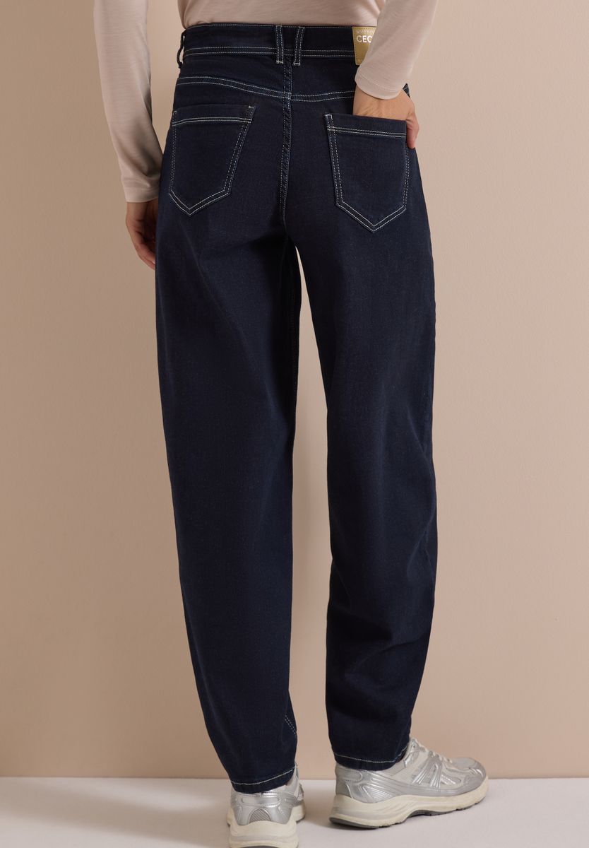 Barrel Leg Jeans mit Patch-Pockets