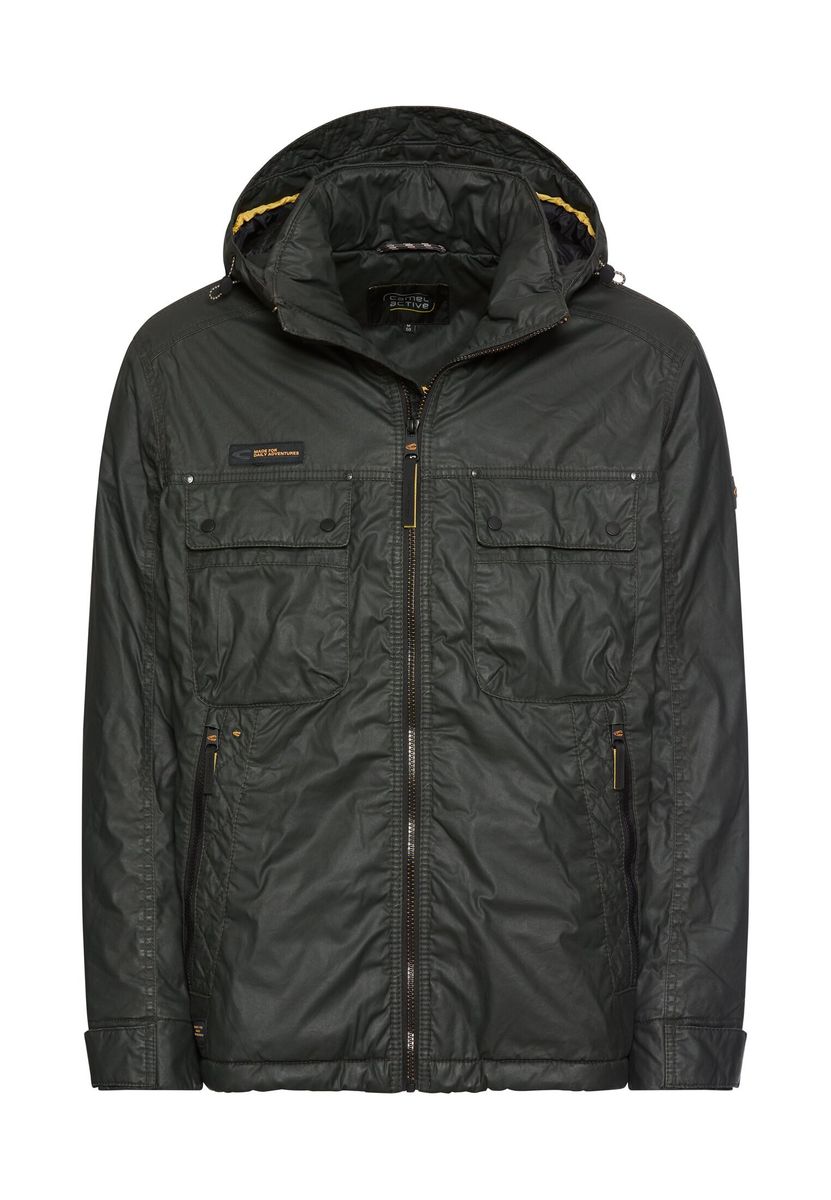 Multipocket Jacke aus gewachster Baumwolle