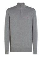 ESSENTIAL COTTON ZIP MOCK