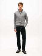 ESSENTIAL COTTON ZIP MOCK