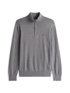 ESSENTIAL COTTON ZIP MOCK