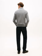 ESSENTIAL COTTON ZIP MOCK