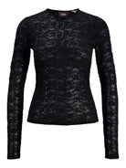 JXLUNA LS LACE SEQUIN TOP WVN