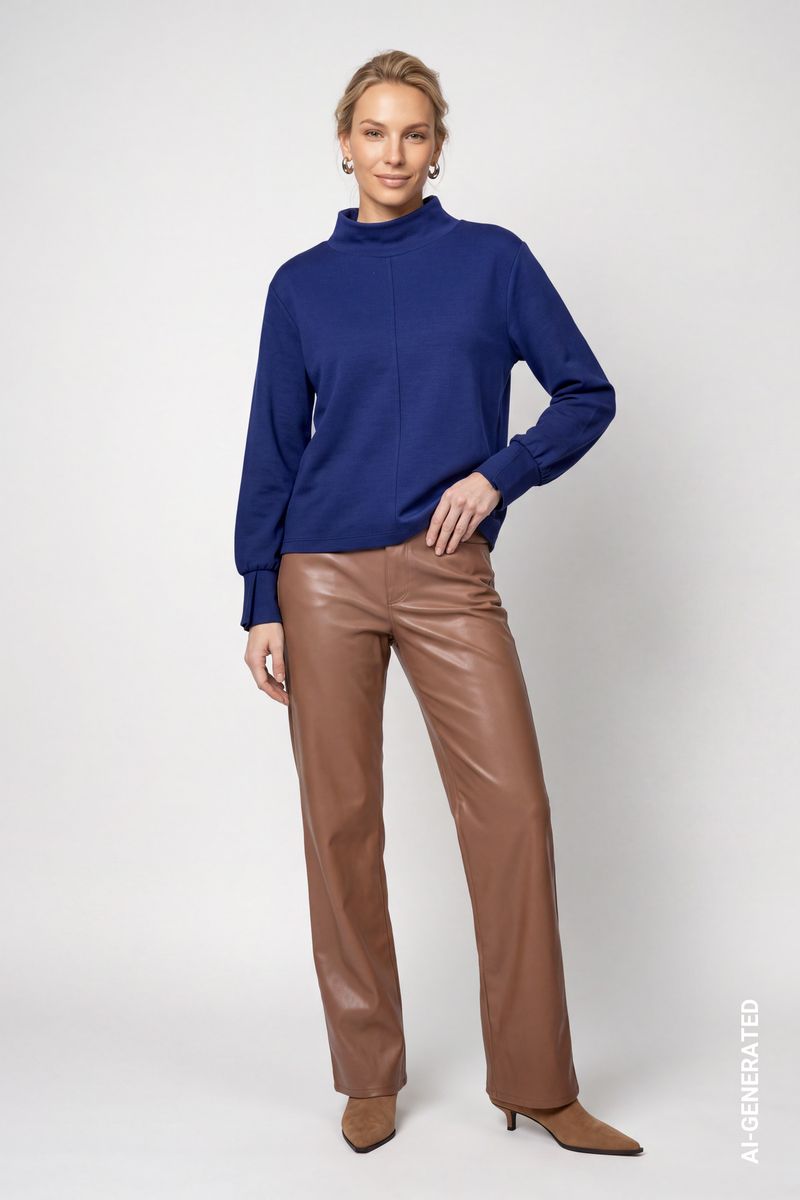 Sweatshirt mit Stehkragen