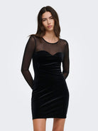 ONLSMOOTH L/S MESH MIX DRESS BOX JRS