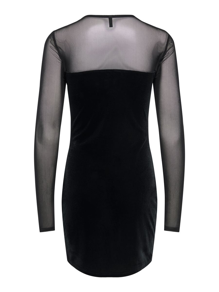 ONLSMOOTH L/S MESH MIX DRESS BOX JRS