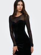 ONLSMOOTH L/S MESH MIX DRESS BOX JRS