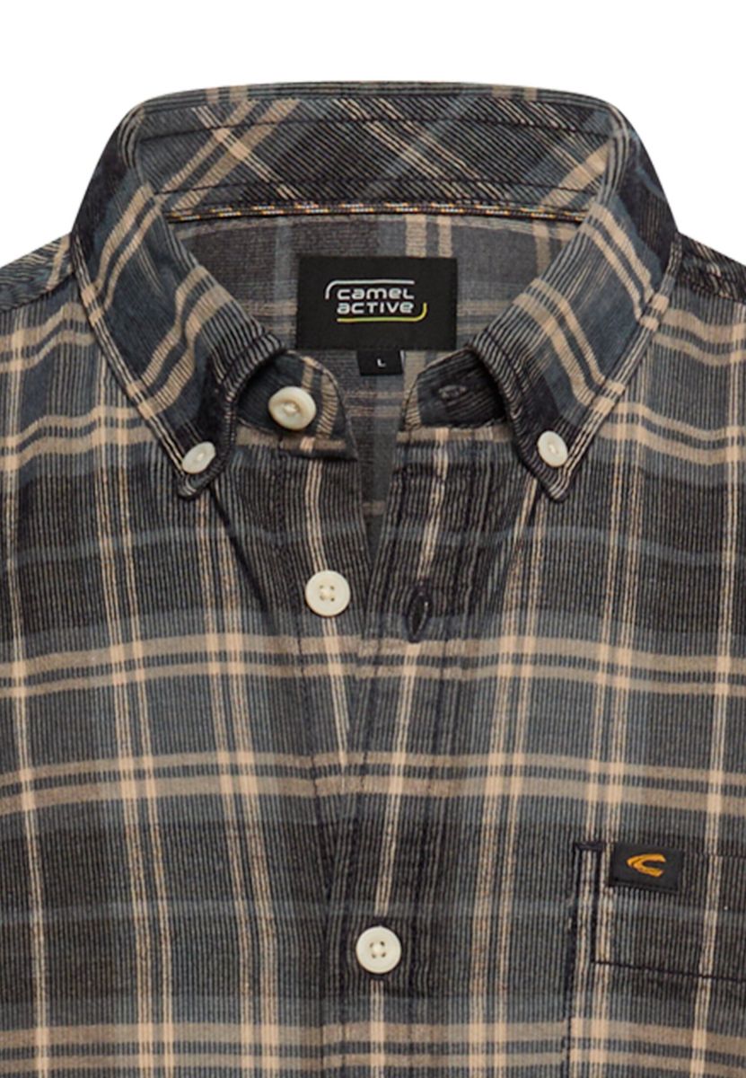 Baumwollhemd mit Button-Down-Kragen