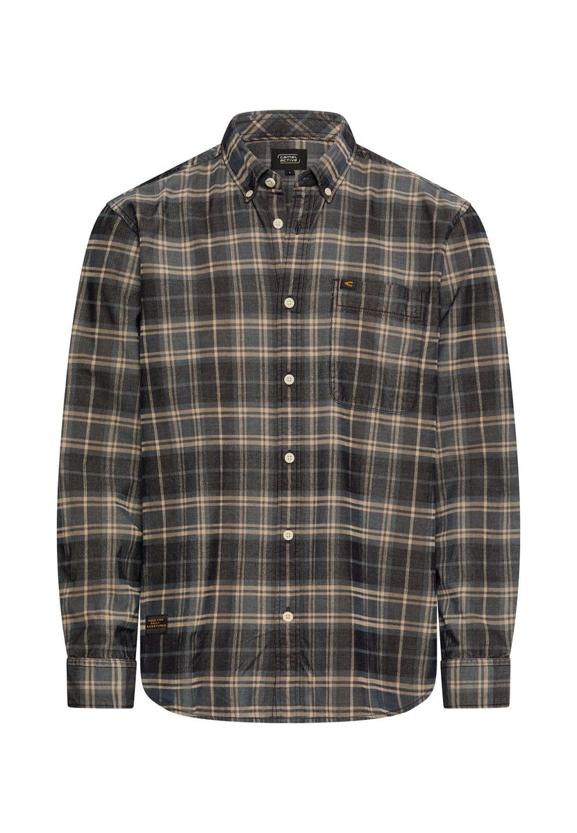 Baumwollhemd mit Button-Down-Kragen