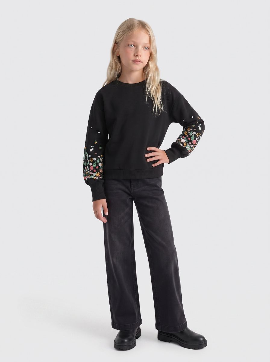 KOGBROOKE L/S O-NECK FLOWER SWT NOOS