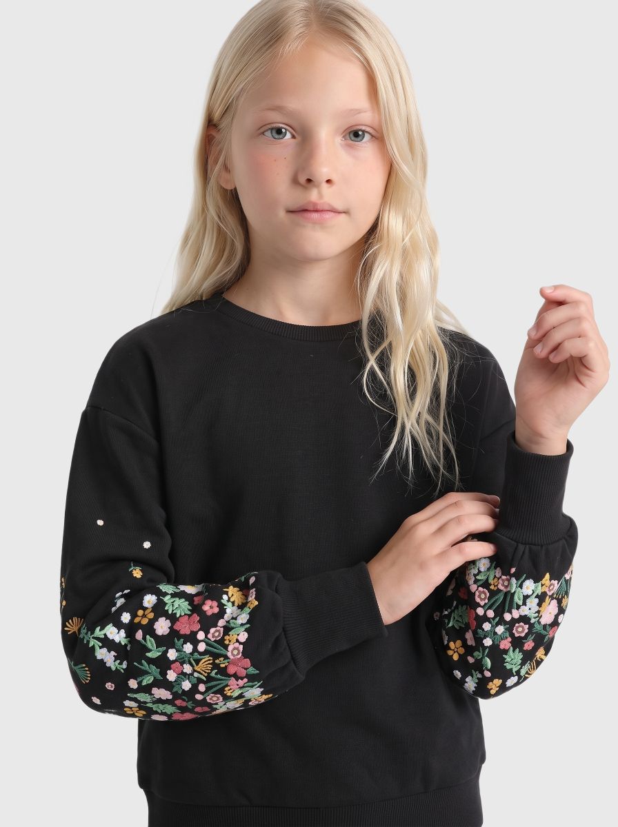 KOGBROOKE L/S O-NECK FLOWER SWT NOOS