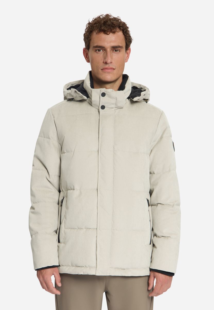 Jacket Medium Length Corduroy Hooded