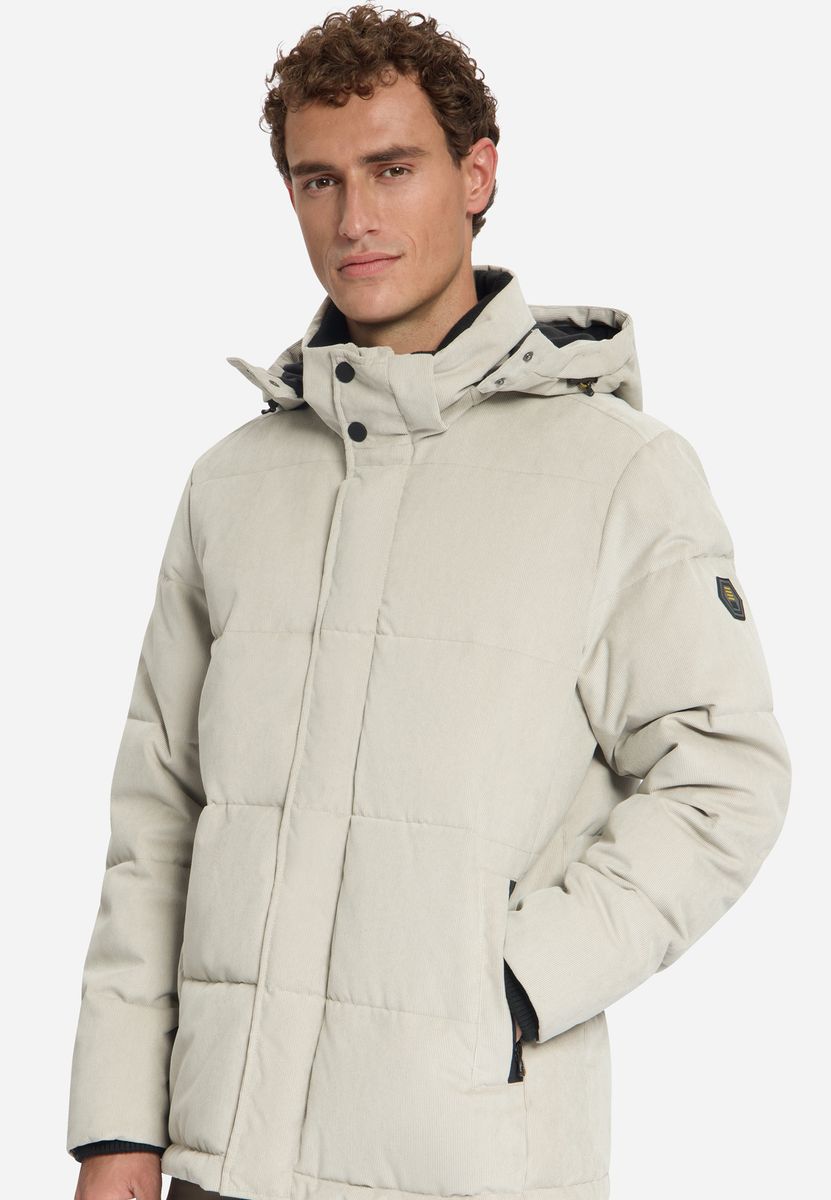 Jacket Medium Length Corduroy Hooded